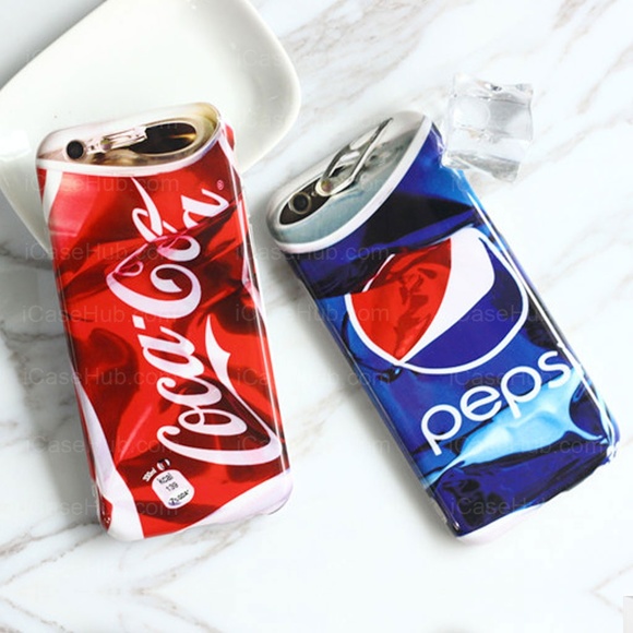 Crushed Squeezed Coke Pepsi Can iPhone Case - Picture 1 of 8